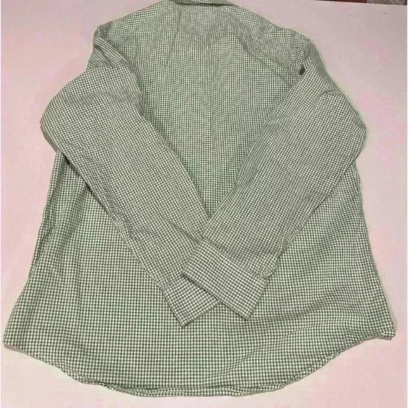 Banana Republic Green Checkered Button Down Shirt Size XL - Picture 2 of 3